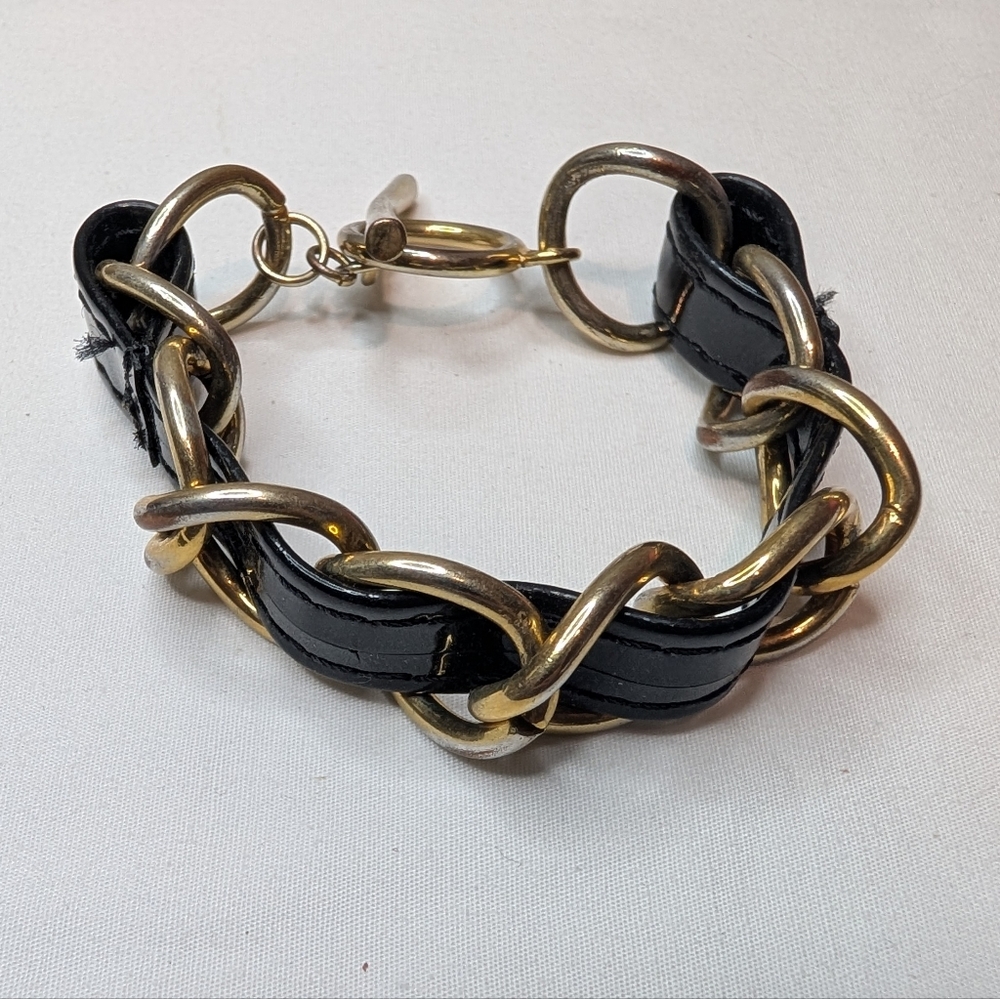 Leather Chain Link Bracelet